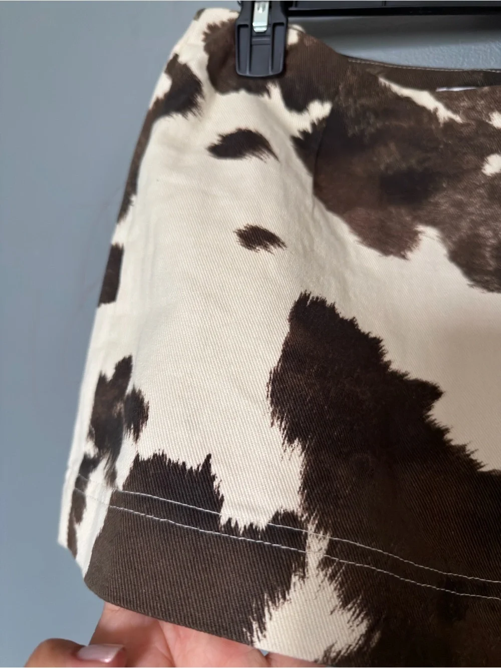 Gianni Bini Cream and Brown Cow Print Two-Piece Set - Picture 7 of 10